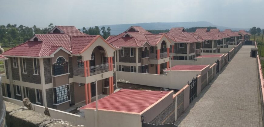 4 bedroom all ensuite with Dsq located in Lanet Nakuru a quiet neighborhood with excellent finishes, in a gated community of eight units